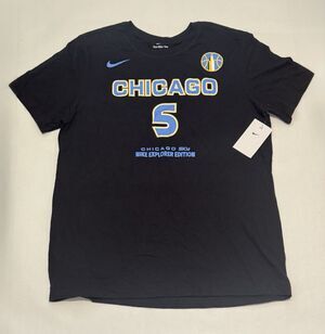 Nike WNBA Angel Reese Chicago Sky #5 Rookie Tee Mens L NWT Collectible Throwback